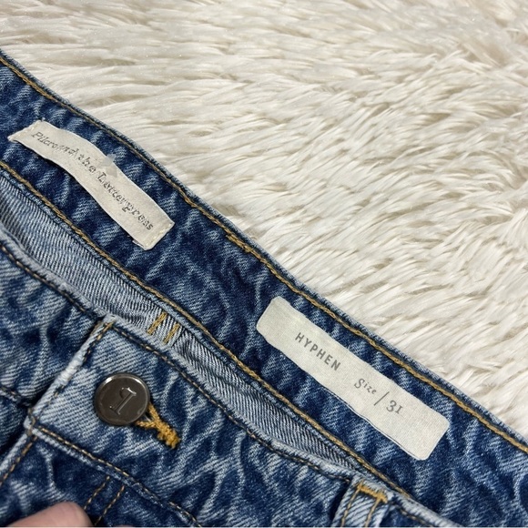 Anthropologie Pilcro and the Letterpress fringe hem cropped denim jeans size 31 - Picture 12 of 14